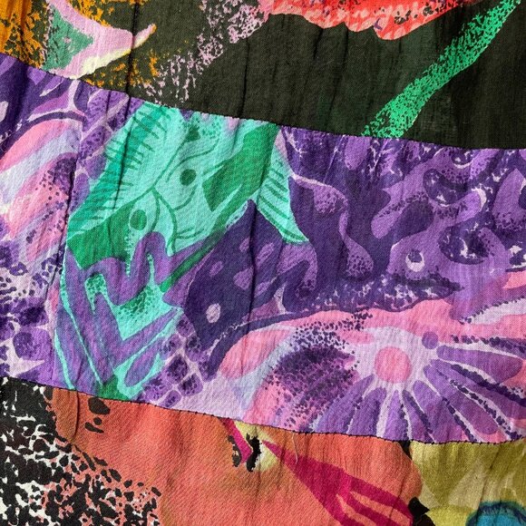 Vintage Broomstick Skirt Colorful‎ Cotton Boho Hippie Festival Elastic Waistband - Picture 12 of 13